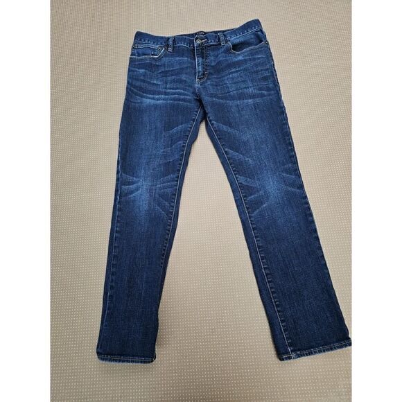 J.CREW 'The Driggs' Slim Straight 100% Cotton Denim Blue Jeans Sz. 32x30 - Picture 1 of 13